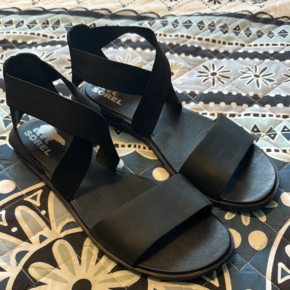 Sorel Women's Black Sandals size 10
